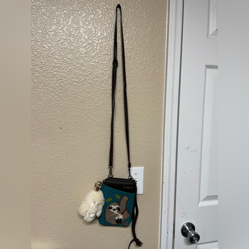 CHALA Crossbody Purse 7x5.5inch Green& Brown